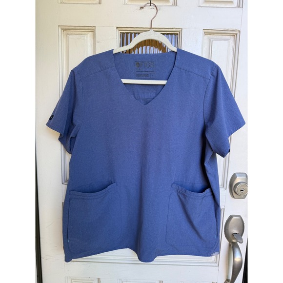 Figs EAC Collection Scrub Top Big Sky Fion Blue Lightweight PO 1542 Size XL‎ - Picture 1 of 6